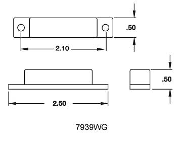 7939Wg Wh   Ademco Surface Mount Contacts (White)